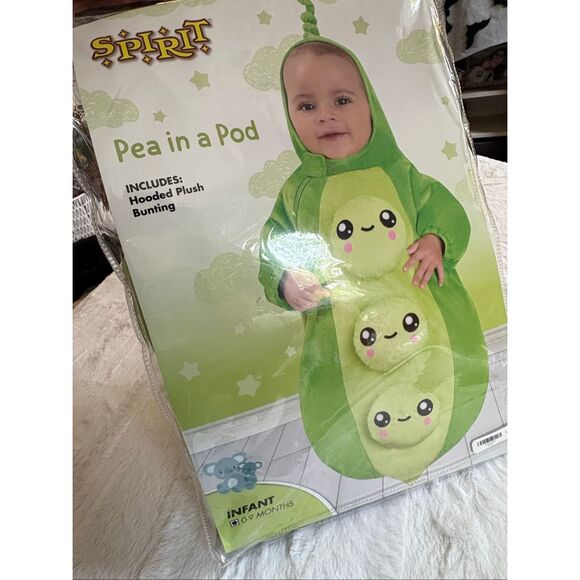 Spirit Green Pea Pod Kids Costume - Picture 8 of 8